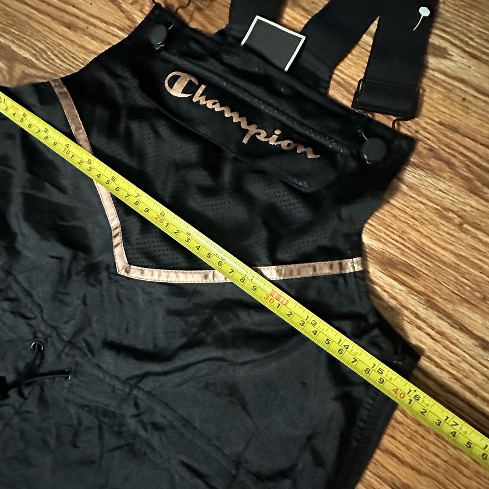 Champion Nylon Mesh Overalls Black And Gold Size Small - Picture 15 of 16